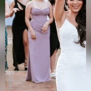 Azazie Corseted Chiffon Column Dress
Wisteria size A6